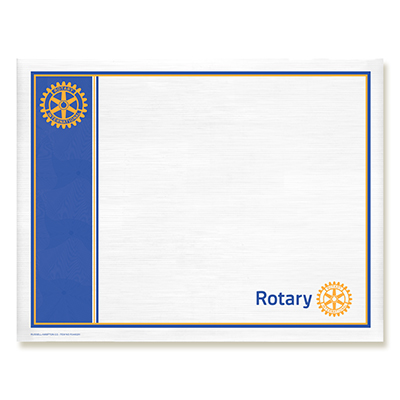 Rotary Certificate - Rotary Club Supplies - Russell Hampton Company