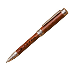 Customized Rosewood Twist Action Pen