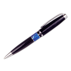 Blue Marbleized Band Ballpoint Pen