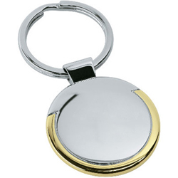 Two Tone Gold w/ Silver Accent Keyring,