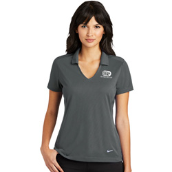 Nike Womens Dri-FIT Vertical Mesh Polo: Grey