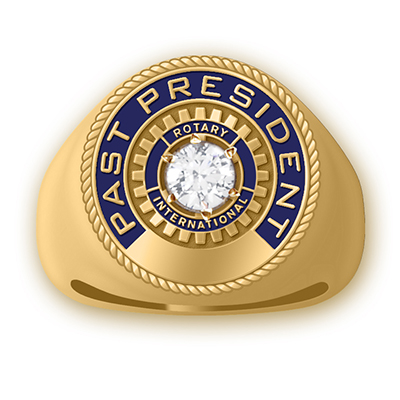 Rotary Past President Ring - 14K Gold