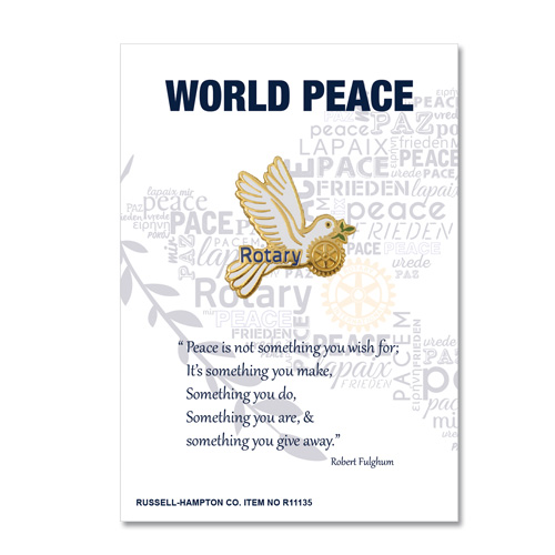 Rotary White Dove of Peace Lapel Pin