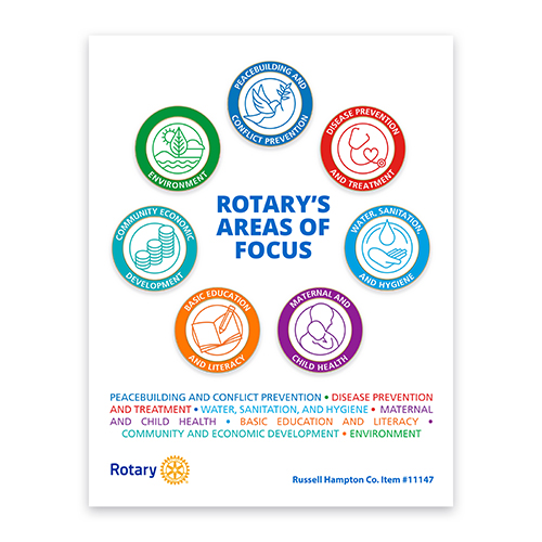 Rotary Areas of Focus Service Lapel Pin (Set of 7)