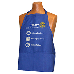 Rotary Custom Masterbrand Signature Logo Royal Blue 3-Pocket Apron with 2-Color Imprint