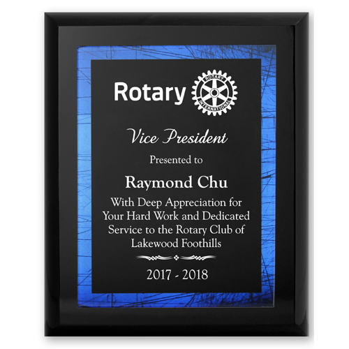 Rotary Vice President Plaque - Club Executive Series