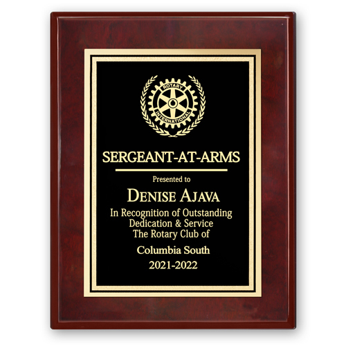 Rotary Sergeant At Arms Plaque - Club Executive Series - Rotary Club ...