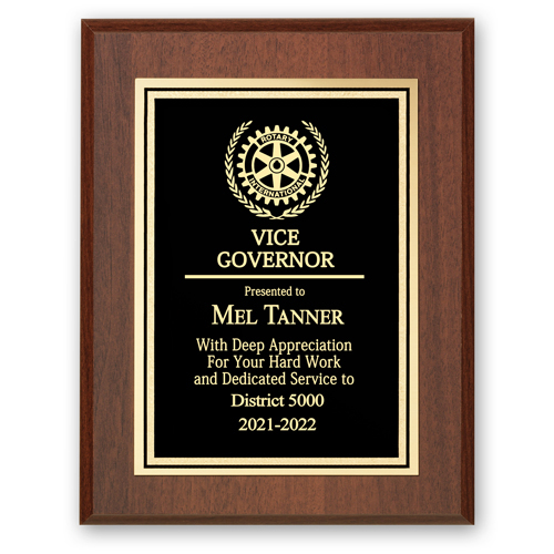 Rotary Vice Governor Plaque - Club Executive Series