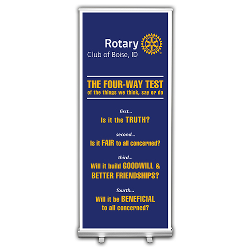 Customized Four-Way Test Retractable Banner