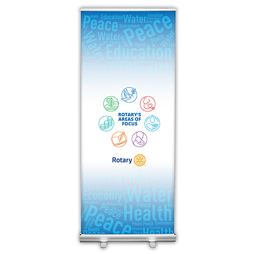 Rotary Areas of Focus Retractable Banner - Style 1