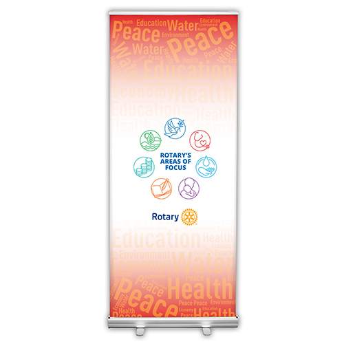 Rotary Areas of Focus Retractable Banner - Style 1