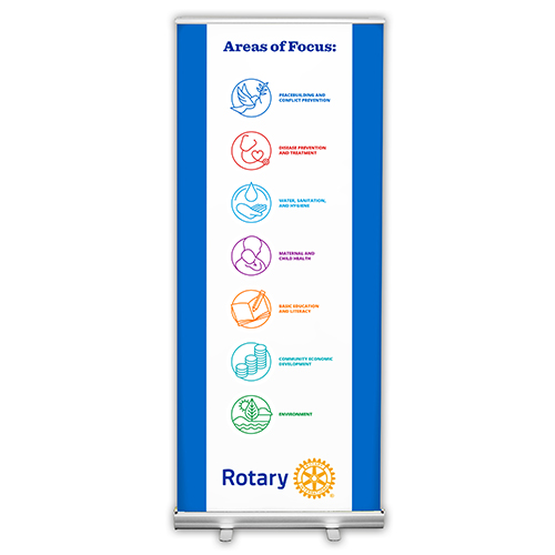 Rotary Areas of Focus Retractable Banner - Style 2