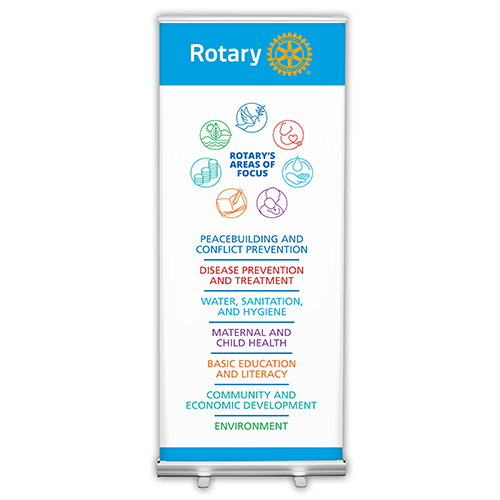 Rotary Areas of Focus Retractable Banner - Style 4