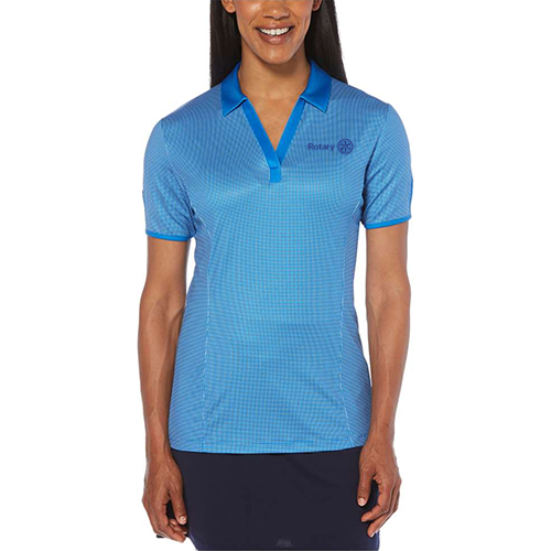 Rotary Callaway Ladies' Gingham Polo