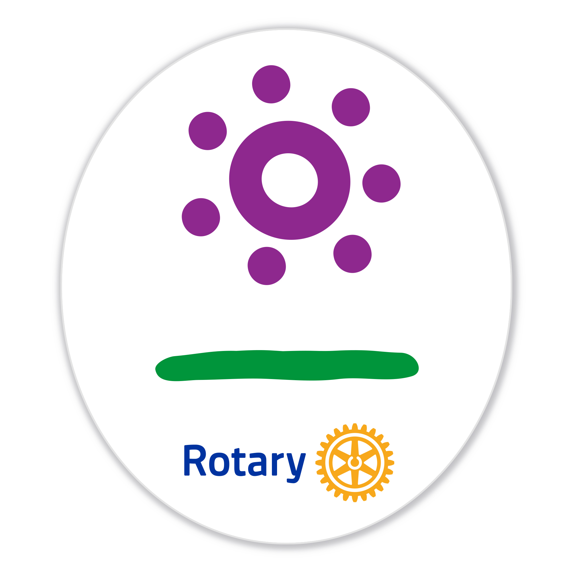 Rotary Roll of 100 Stickers, Rotary theme 2022-2023